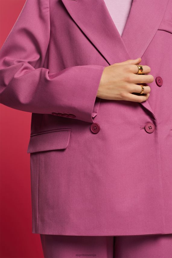 plašči sl Esprit ženske blazerji tkani vijolična 6X446133