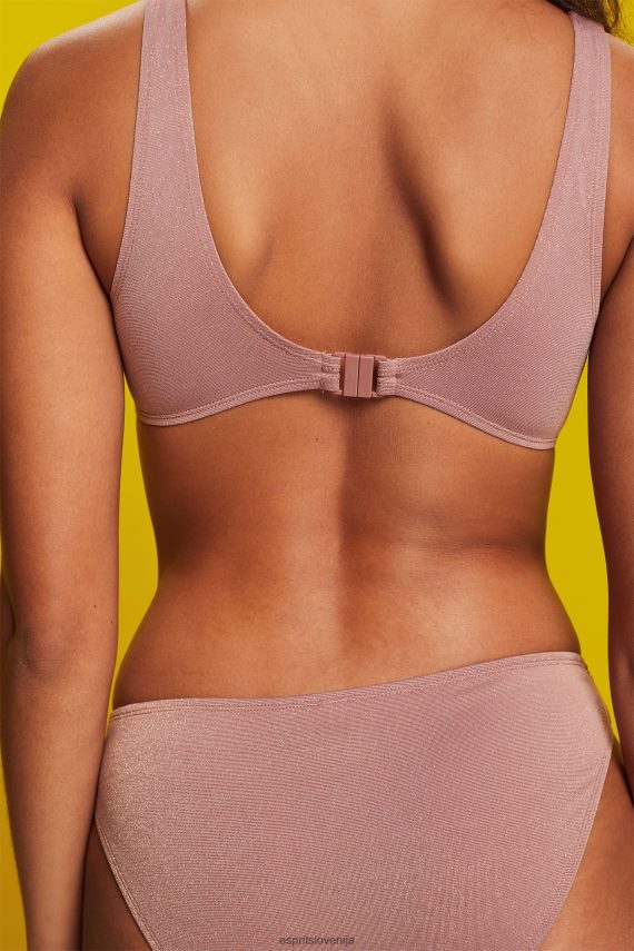 plavati sl Esprit ženske recikliran: bleščeče mehak bikini zgornji del cimet 6X44684