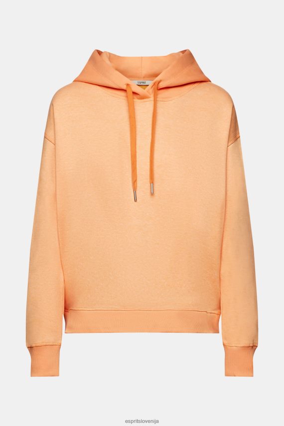puloverji in puloverji s kapuco sl Esprit ženske hoodie s srčkom zlato oranžna 6X446353