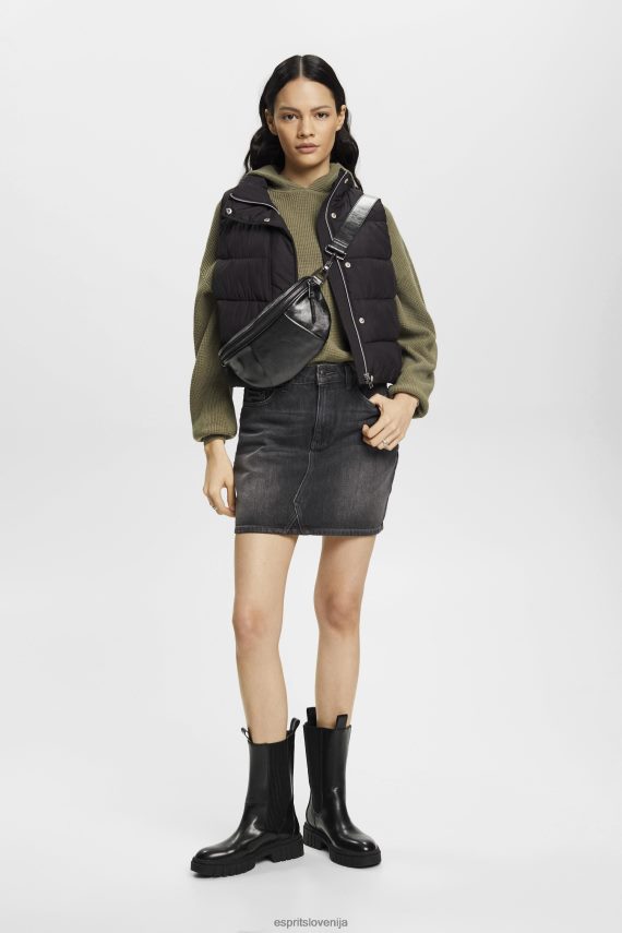 puloverji in puloverji s kapuco sl Esprit ženske pleten pulover s kapuco svetlo kaki 6X446244