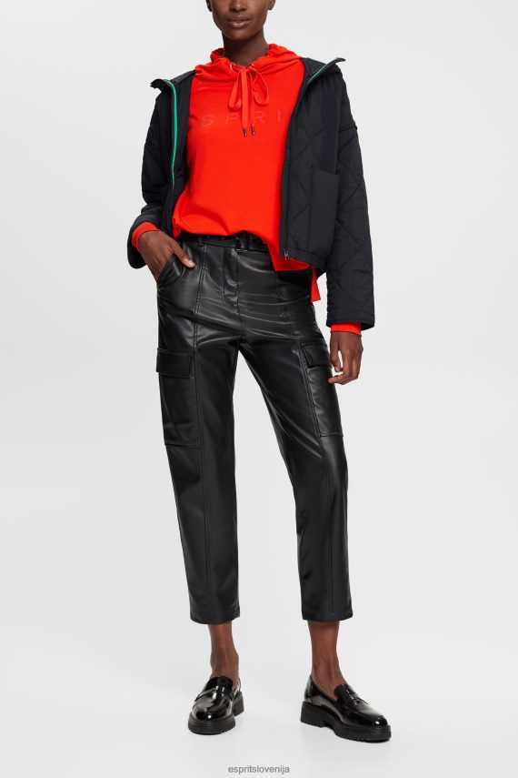 puloverji in puloverji s kapuco sl Esprit ženske pulover s kapuco s potiskom logotipa rdeča 6X446559