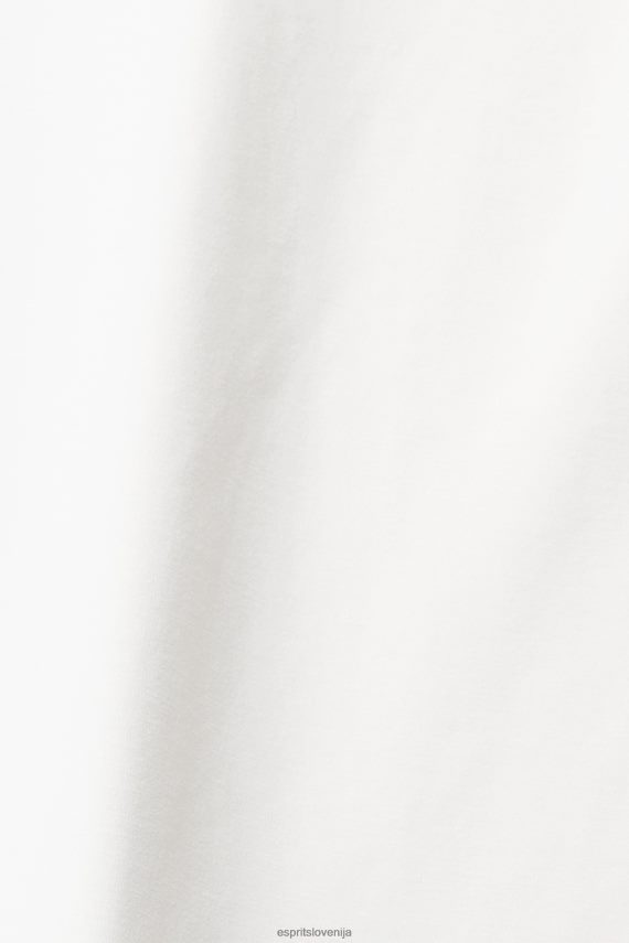 puloverji in puloverji s kapuco sl Esprit ženske pulover s kapuco s potiskom logotipa umazano bela 6X446558