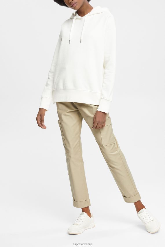 puloverji in puloverji s kapuco sl Esprit ženske pulover s kapuco umazano bela 6X446509