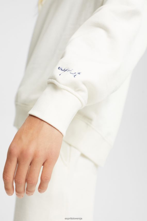 puloverji in puloverji s kapuco sl Esprit ženske pulover sproščenega kroja umazano bela 6X446523