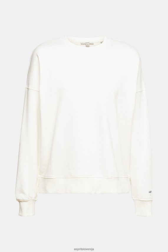 puloverji in puloverji s kapuco sl Esprit ženske pulover sproščenega kroja umazano bela 6X446523