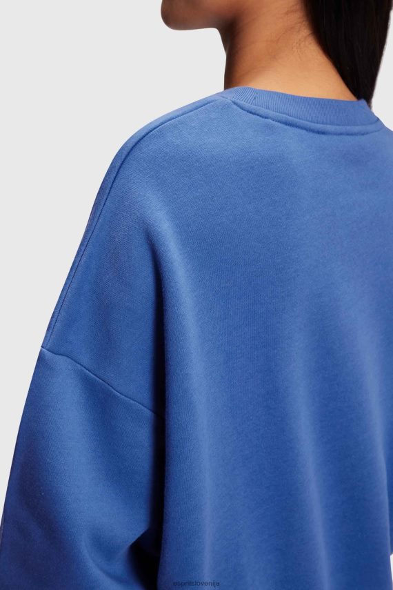 puloverji in puloverji s kapuco sl Esprit ženske pulover z logotipom modra 6X446464
