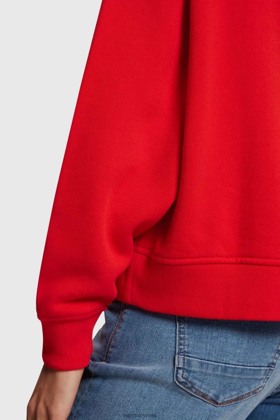 puloverji in puloverji s kapuco sl Esprit ženske pulover z logotipom rdeča 6X446465