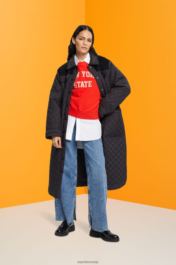 puloverji in puloverji s kapuco sl Esprit ženske teddy borg pulover študentski pulover rdeča 6X446323