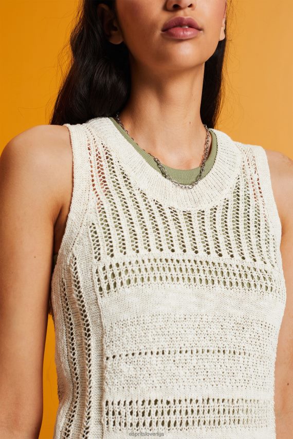 puloverji sl Esprit ženske muline pulover brez rokavov, mešanica bombaža led 6X446107