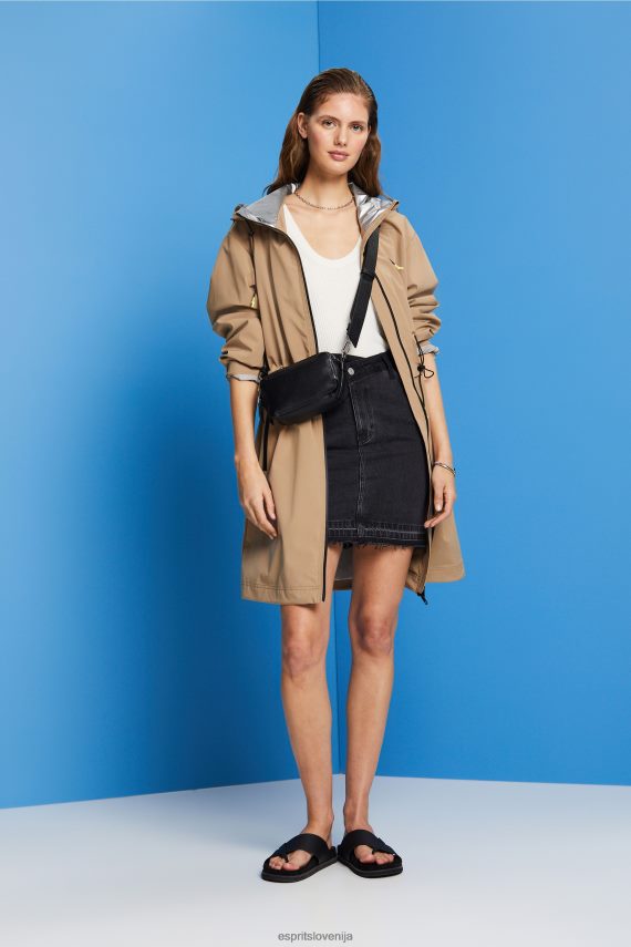 puloverji sl Esprit ženske rebrast pulover brez rokavov, mešanica lanu umazano bela 6X446108