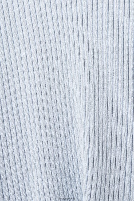 puloverji sl Esprit ženske rebrasti skakalec pastelno modra 6X446274