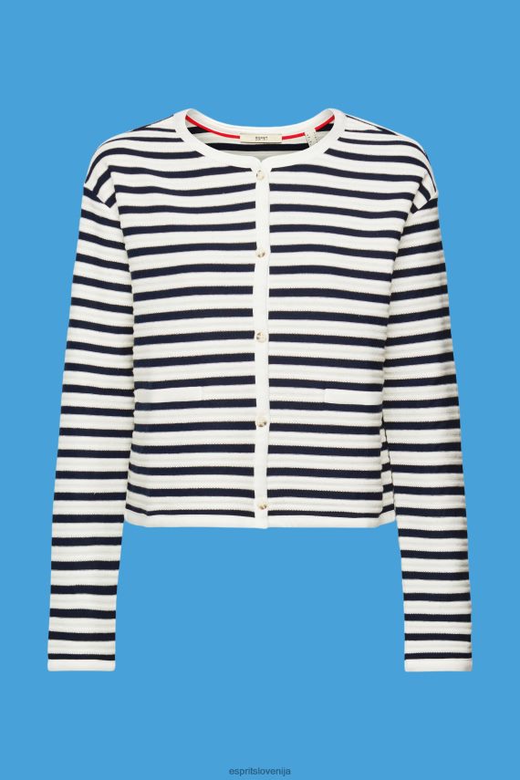 puloverji sl Esprit ženske črtasto jopico mornarica 6X446448