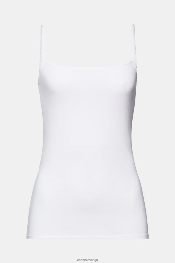 rezervoar sl Esprit ženske majica brez rokavov s špageti bela 6X44636