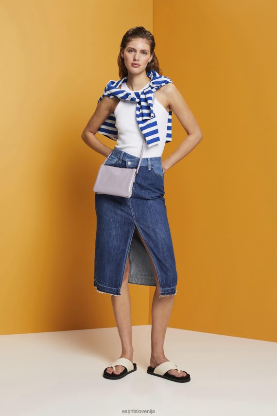 rezervoar sl Esprit ženske rebrast brezrokavnik bela 6X446281