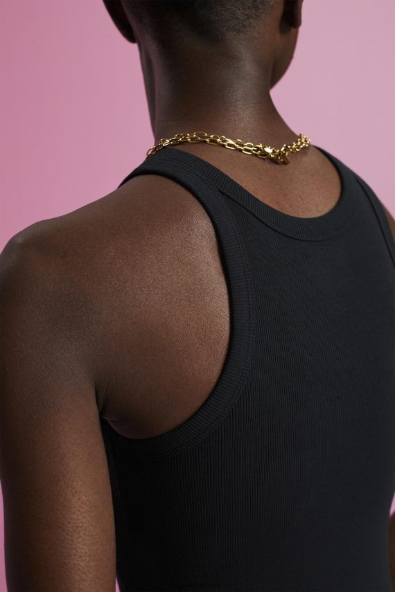 rezervoar sl Esprit ženske rebrast brezrokavnik Črna 6X446280