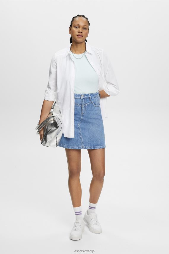 rezervoar sl Esprit ženske rebrast brezrokavnik svetlo vodno zelena 6X446303