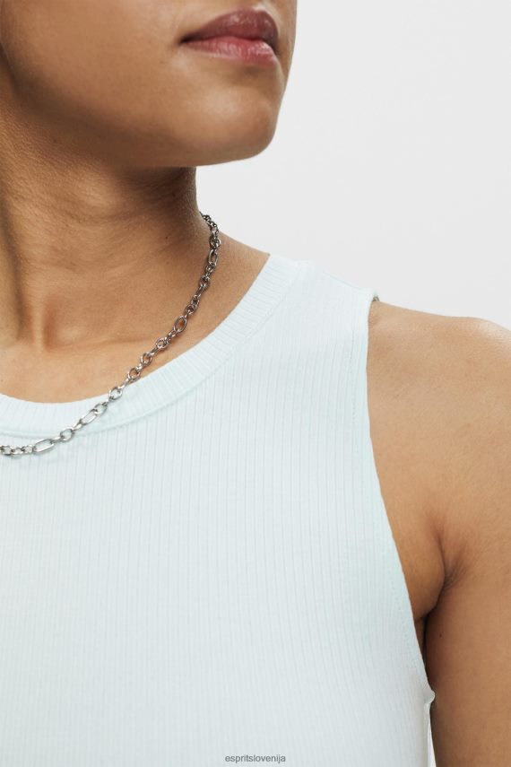 rezervoar sl Esprit ženske rebrast brezrokavnik svetlo vodno zelena 6X446303