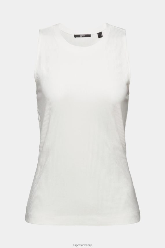 rezervoar sl Esprit ženske rebrast brezrokavnik umazano bela 6X446301