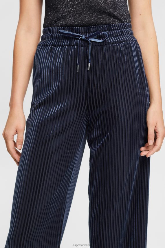 tekači sl Esprit ženske široke črtaste joggerje mornarica 6X446423