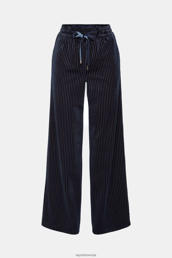 tekači sl Esprit ženske široke črtaste joggerje mornarica 6X446423