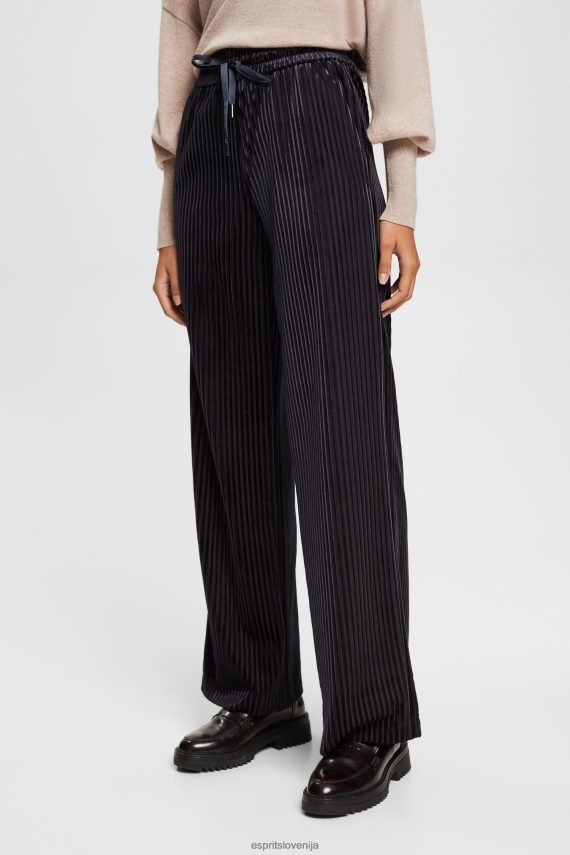 tekači sl Esprit ženske široke črtaste joggerje Črna 6X446422