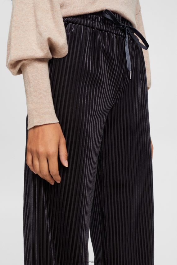 tekači sl Esprit ženske široke črtaste joggerje Črna 6X446422