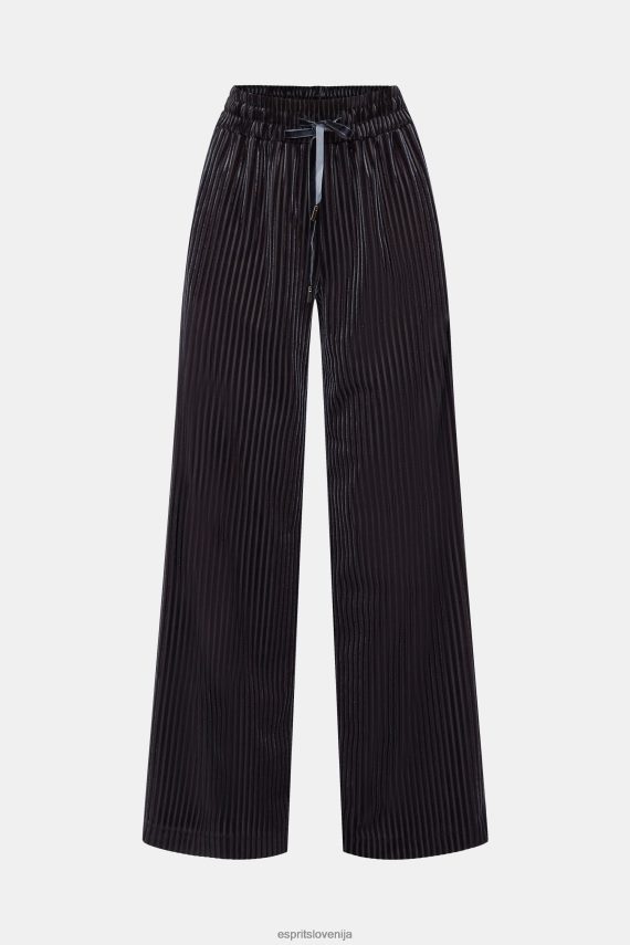 tekači sl Esprit ženske široke črtaste joggerje Črna 6X446422