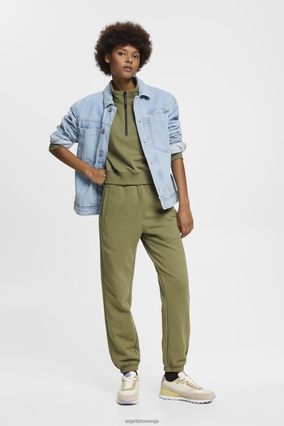 tekači sl Esprit ženske tekaške majice olivno 6X446175