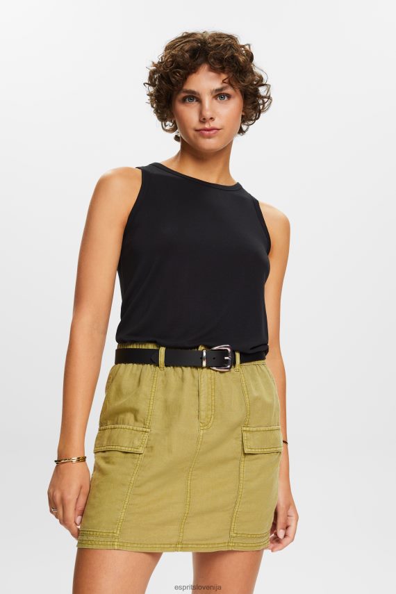 telovnik sl Esprit ženske brezrokavnik iz viskoze Črna 6X446260