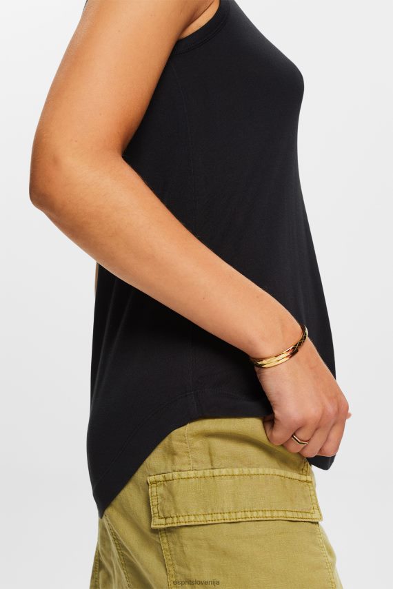 telovnik sl Esprit ženske brezrokavnik iz viskoze Črna 6X446260