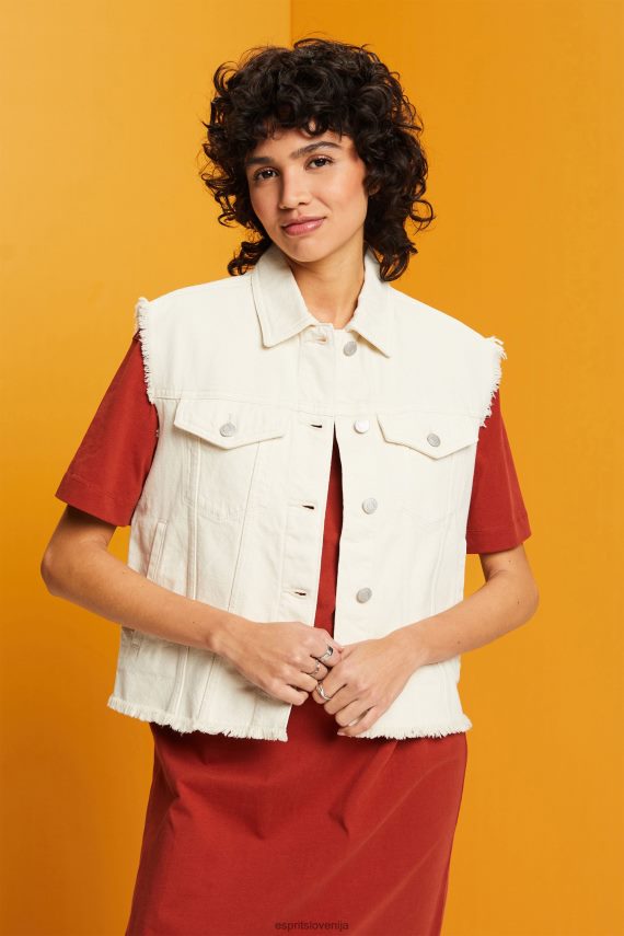 telovnik sl Esprit ženske obrabljen telovnik iz jeansa led 6X44662