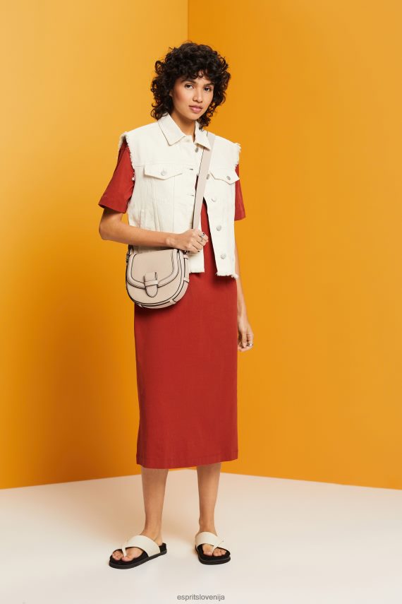 telovnik sl Esprit ženske obrabljen telovnik iz jeansa led 6X44662