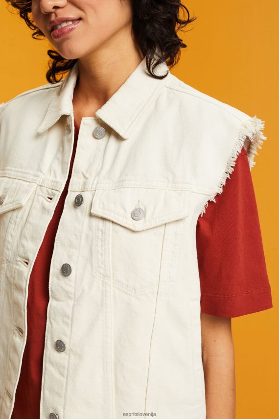 telovnik sl Esprit ženske obrabljen telovnik iz jeansa led 6X44662