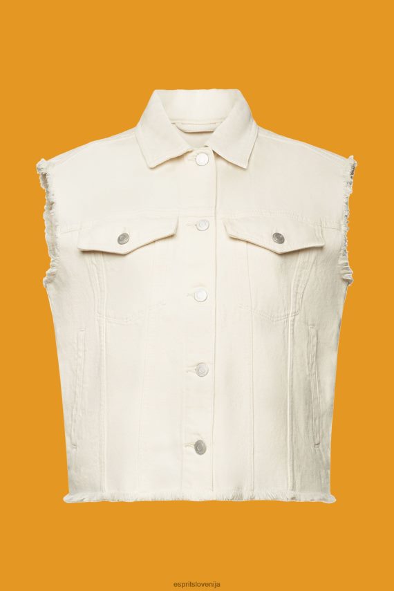 telovnik sl Esprit ženske obrabljen telovnik iz jeansa led 6X44662