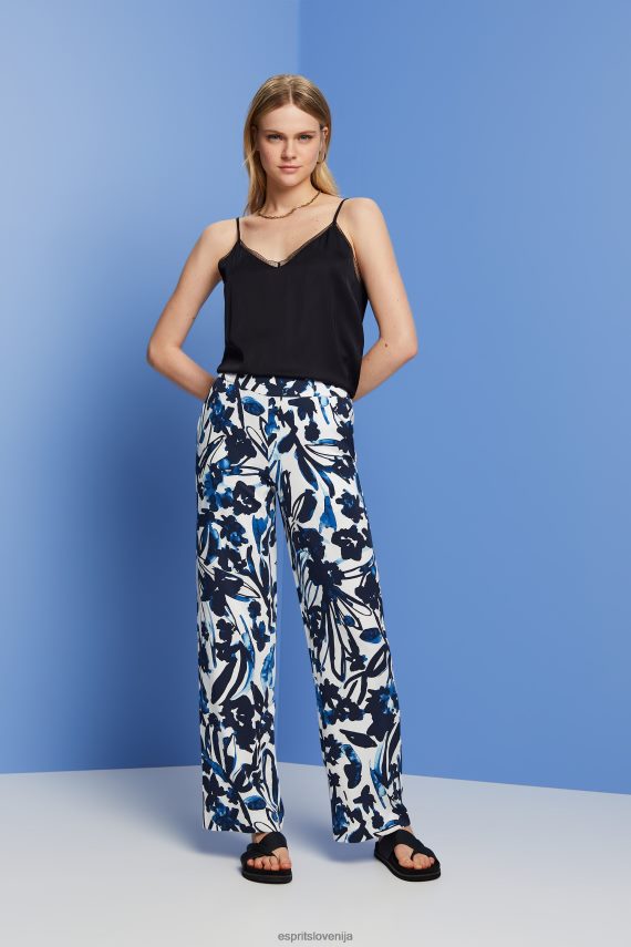 vrh sl Esprit ženske saten kamisol s čipkasto obrobo, lenzing ecovero Črna 6X446136