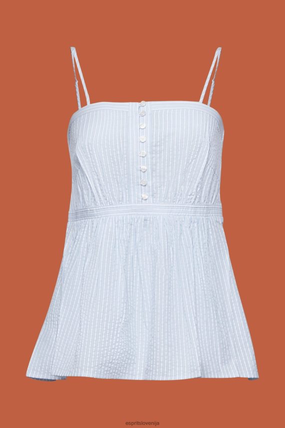 vrh sl Esprit ženske teksturiran cami top svetlo modra 6X446225