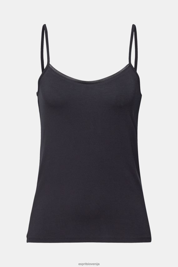 vrh sl Esprit ženske zgornji del s špageti naramnicami, lenzing ecovero Črna 6X446517