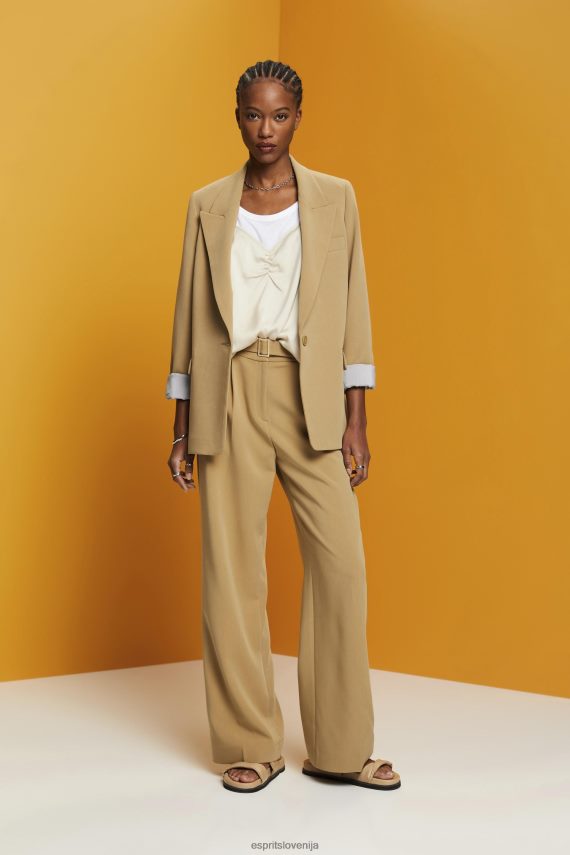 vrh sl Esprit ženske zgornji del s satenastimi naramnicami svetlo taupe 6X446355