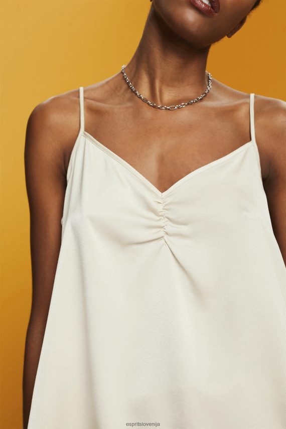 vrh sl Esprit ženske zgornji del s satenastimi naramnicami svetlo taupe 6X446355