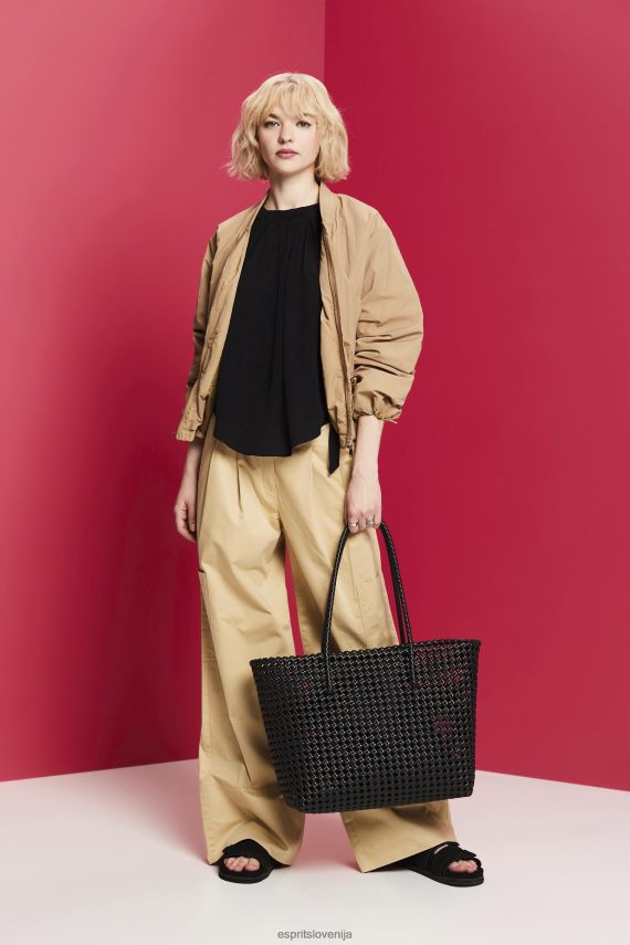 vrh sl Esprit ženske zgornji del z ovratnikom Črna 6X446223