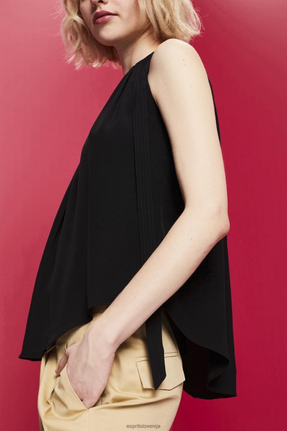 vrh sl Esprit ženske zgornji del z ovratnikom Črna 6X446223